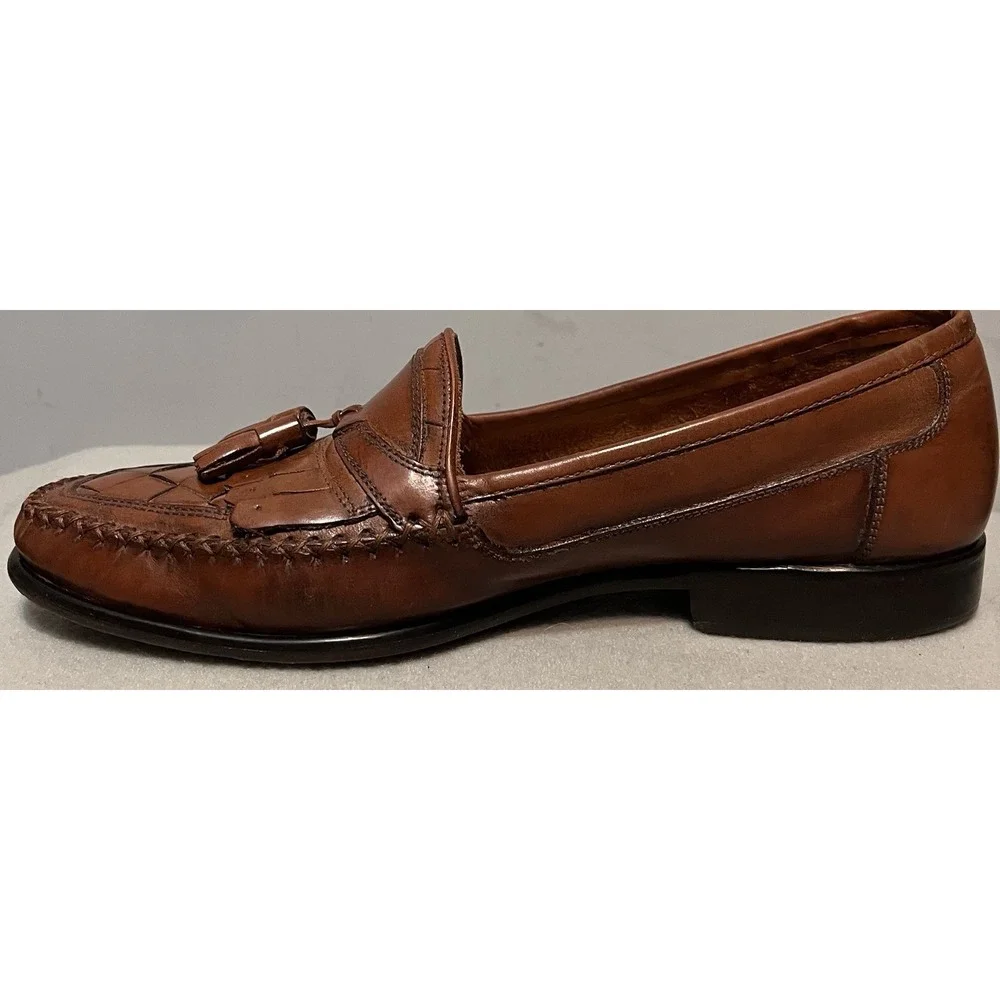 Giorgio Brutini Brown Leather Tassel Loafers